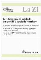 Legislatia privind actele de stare civila (actualizat la 01.06.2005)