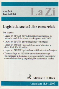 Legislatia societatilor comerciale (actualizat la 15.01.2007)