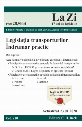 Legislatia transporturilor. Cod 710. Actualizat la 23.01.2020