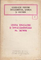 Legislatie privind invatamintul stiinta cultura