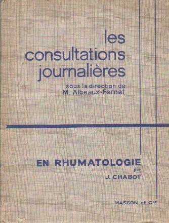 Les Consultations Journalieres En Rhumatologie