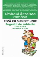 LIMBA LITERATURA ROMANA TEZA SUBIECT