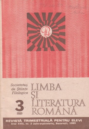 Limba si literatura romana, Nr. 3/1989 - Revista trimestriala pentru elevi