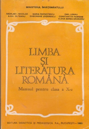 Limba si literatura romana - Manual pentru clasa a X-a