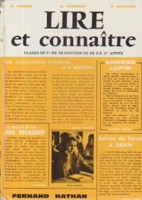 Lire et connaitre, Classes de 5eme de transition et 2eme annee de fin d'etudes