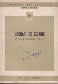 Lucrari de zidarie - Comentarii STAS