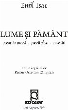 Lume şi pământ poeme în