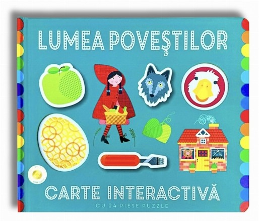 Lumea poveştilor : cartea interactivă cu 24 piese puzzle