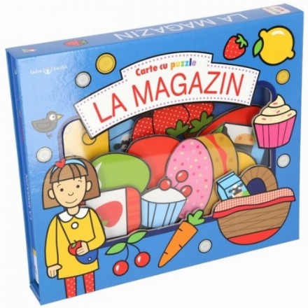 La magazin. Carte cu puzzle. Bebe învață