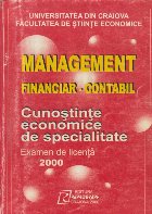 Management financiar contabil Cunostinte economice