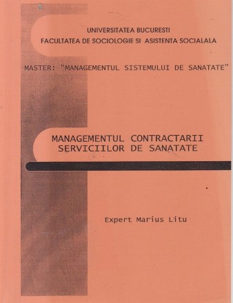 Managementul contractarii serviciilor de sanatate