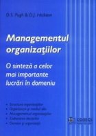 Managementul organizatiilor sinteza celor mai