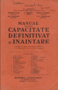 Manual de capacitate, definitivat si inaintare - conform cu noua programa analitica a invatamantului normal-primar