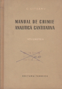 Manual de chimie analitica cantitativa - Volumetria