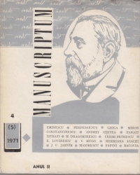 Manuscriptum nr 4/1971