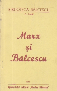 Marx si Balcescu