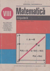 Matematica, Algebra, Manual pentru clasa a VIII-a