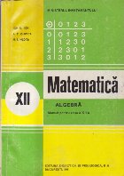 Matematica. Algebra, Manual pentru Clasa a XII-a