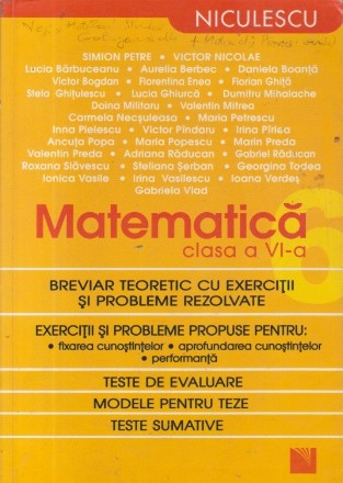 Matematica clasa a VI-a. Breviar teoretic cu exercitii si probleme rezolvate