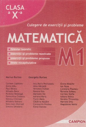 Matematica M1. Clasa a X-a. Culegere de exercitii si probleme