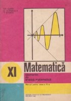 Matematica - Elemente de analiza matematica. Manual pentru clasa a XI-a, Editie 1994