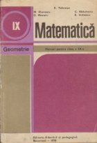 Matematica. Geometrie - Manual pentru clasa a IX-a