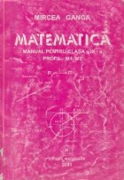 Matematica Manual pentru clasa Profil