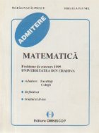 Matematica Probleme concurs 1995 Universitatea