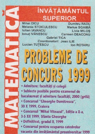 Matematica - Probleme de concurs 1999