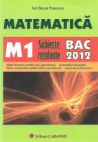 Matematica Subiecte Rezolvate BAC 2012