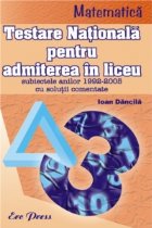 Matematica Testarea Nationala pentru admiterea