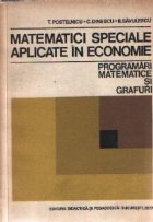 Matematici speciale aplicate economie Programari