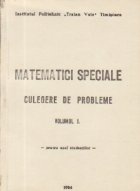 Matematici speciale Culegere probleme Volumele