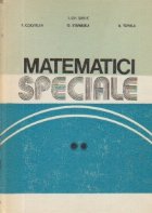 Matematici speciale, Volumul al II-lea