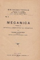 Mecanica Partea Statica cinematica dinamica