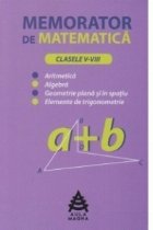 Memorator matematica (clasele VIII)