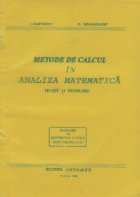 Metode de calcul in analiza matematica - teorie si probleme -