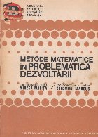 Metode matematice in problematica dezvoltarii