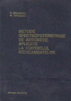 Metode spectrofotometrice absorbtie aplicate controlul