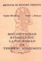 Mic dictionar etimologic latin-roman de termeni anatomici