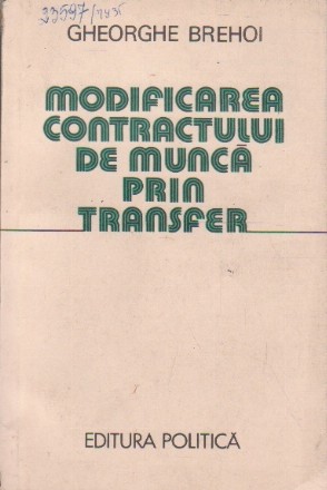 Modificarea Contractului de Munca prin Transfer