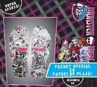 Monster High - Pachet special cu papuci de plaja (marimea 36)