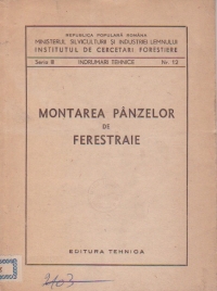 Montarea panzelor de ferestraie