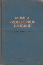 Munca profesorului diriginte Proiect experimental