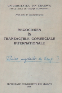 Negocierea in tranzactiile comerciale internationale