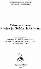 Nicolae Şt Noica ani volum