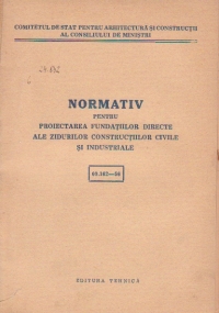 Normativ pentru proiectarea fundatiilor directe ale zidurilor constructiilor civile si industriale