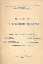 Notite Fiziologie Generala