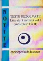 Notite Teste rezolvate Literatura romana