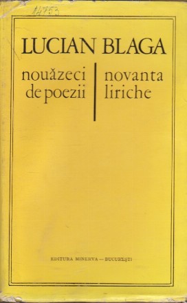 Nouazeci de Poezii / Novanta Liriche (Lucian Blaga)